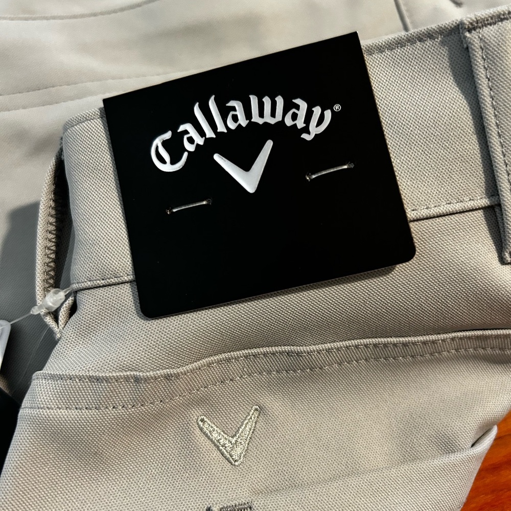 NWT Callaway Light Gray Men's GOLF Trousers - Picture 6 of 8
